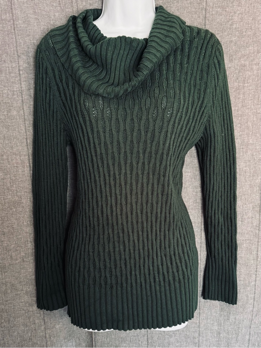 Lafayette 148 Cable Knit Cowl Pullover Sweater Fisherman Chic Telluride Luxury S